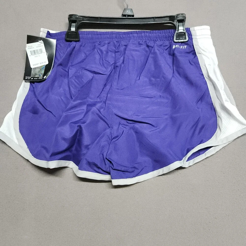 Nike Kansas St State Wildcats Dri-Fit Running Shorts Youth Xl Purple White 145